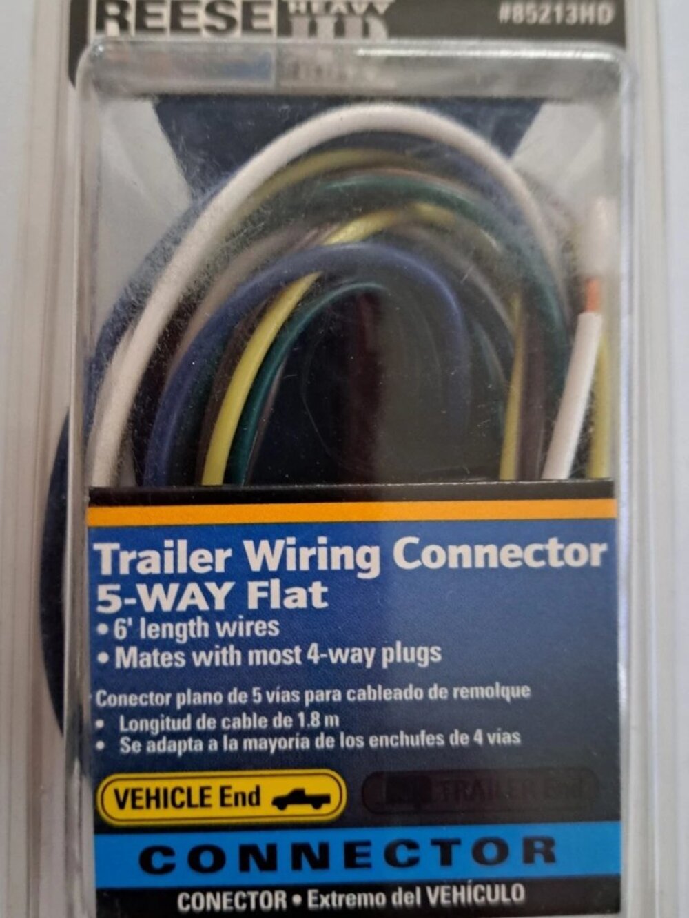 Reese Towpower 85213HD 5 WAY FLAT CONNECTOR Vehicle Side